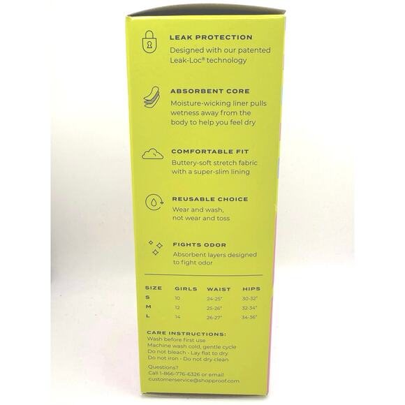 NEW Unders Teen Period Underwear by Proof Size L 2pk - Picture 5 of 5